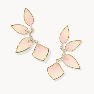 Kendra Scott Joelle Gold Statement Earrings in Sunrise Ombre NEW with Box